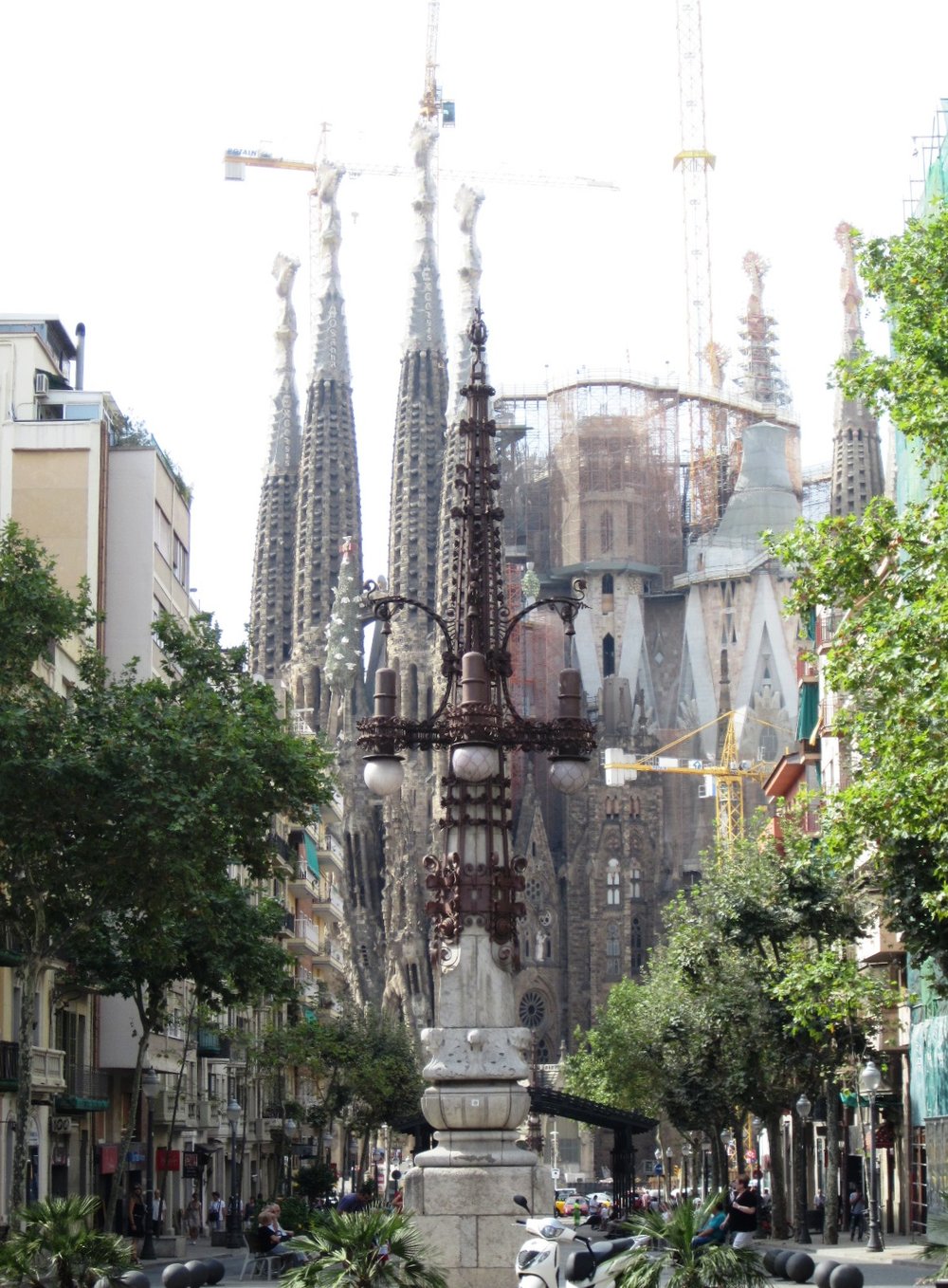 View of the Sagrada Familia from the Vinguda Gaudí area