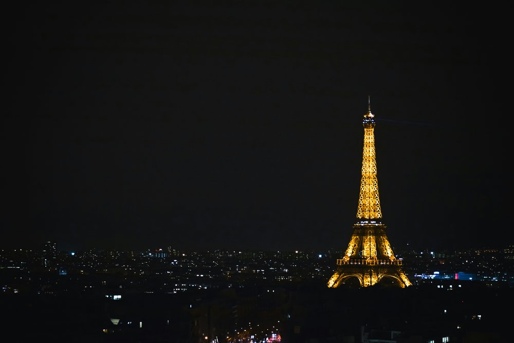 Eiffel Tower at night 