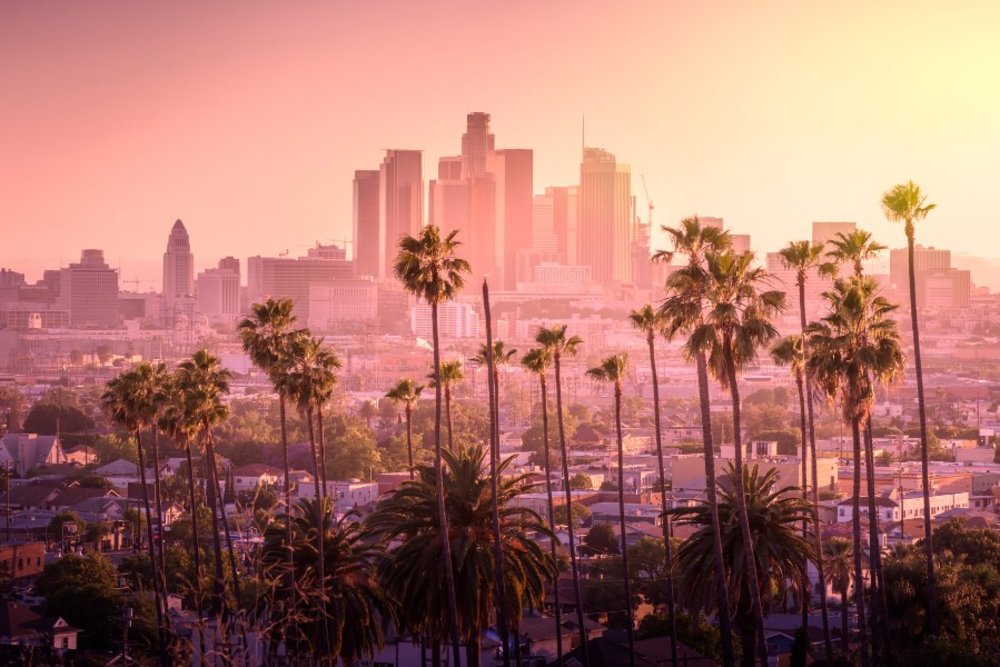 Sunset in Los Angeles, California