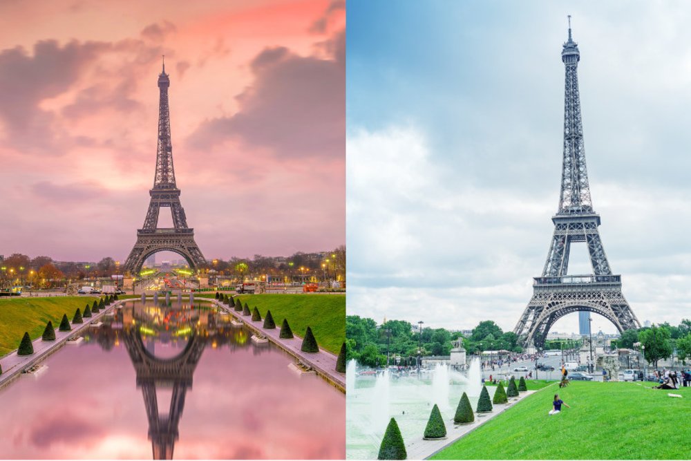 Trocadero Gardens in Paris, France