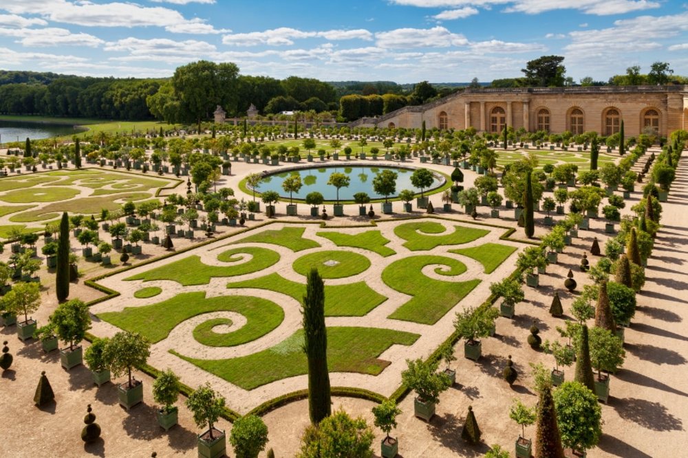 Gardens at the Versailles Palace in France