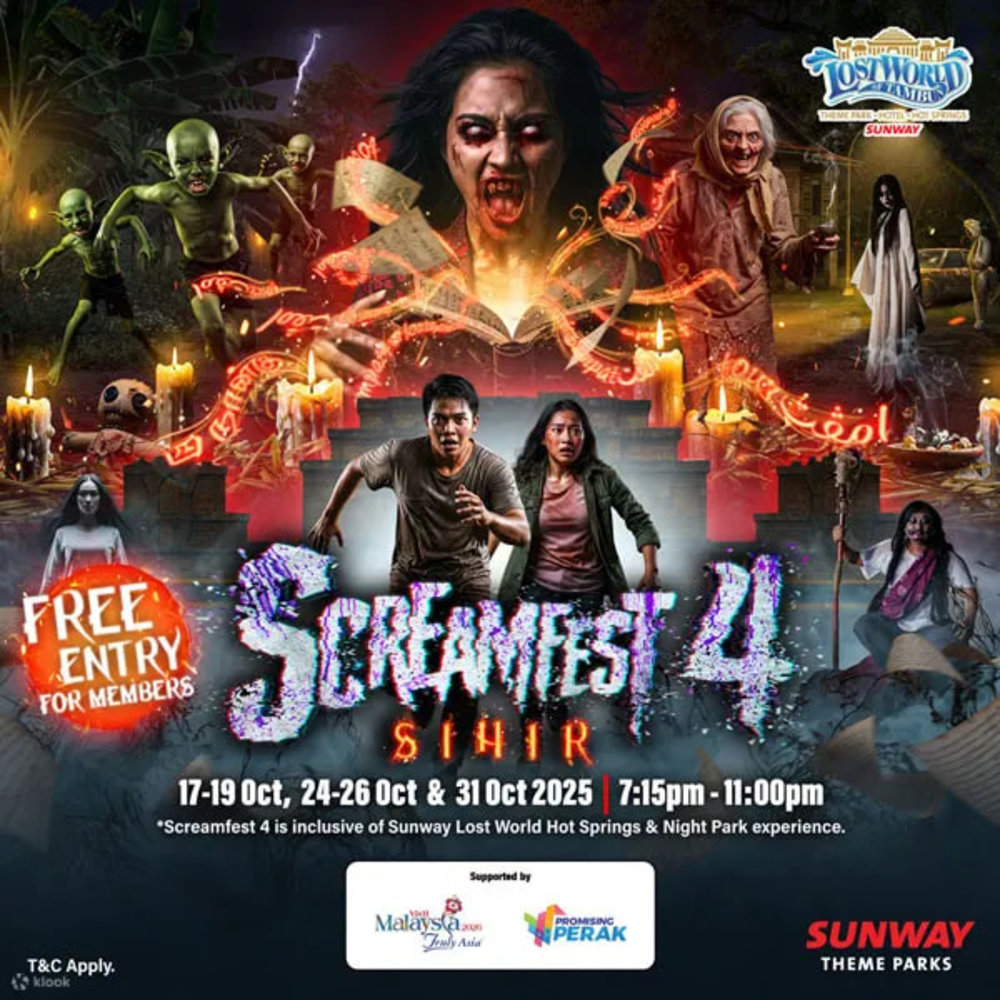 EN MY Sunway Lost World of Tambun ScreamFest Sihir 2025 Klook MY