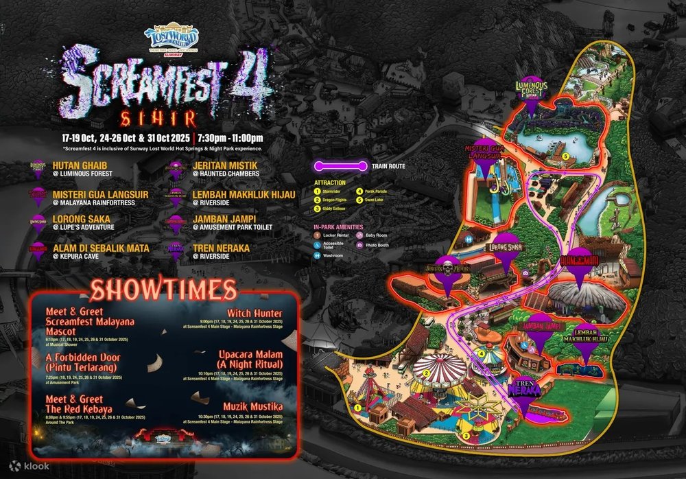 Sunway Lost World of Tambun ScreamFest Sihir 2025 Klook MY