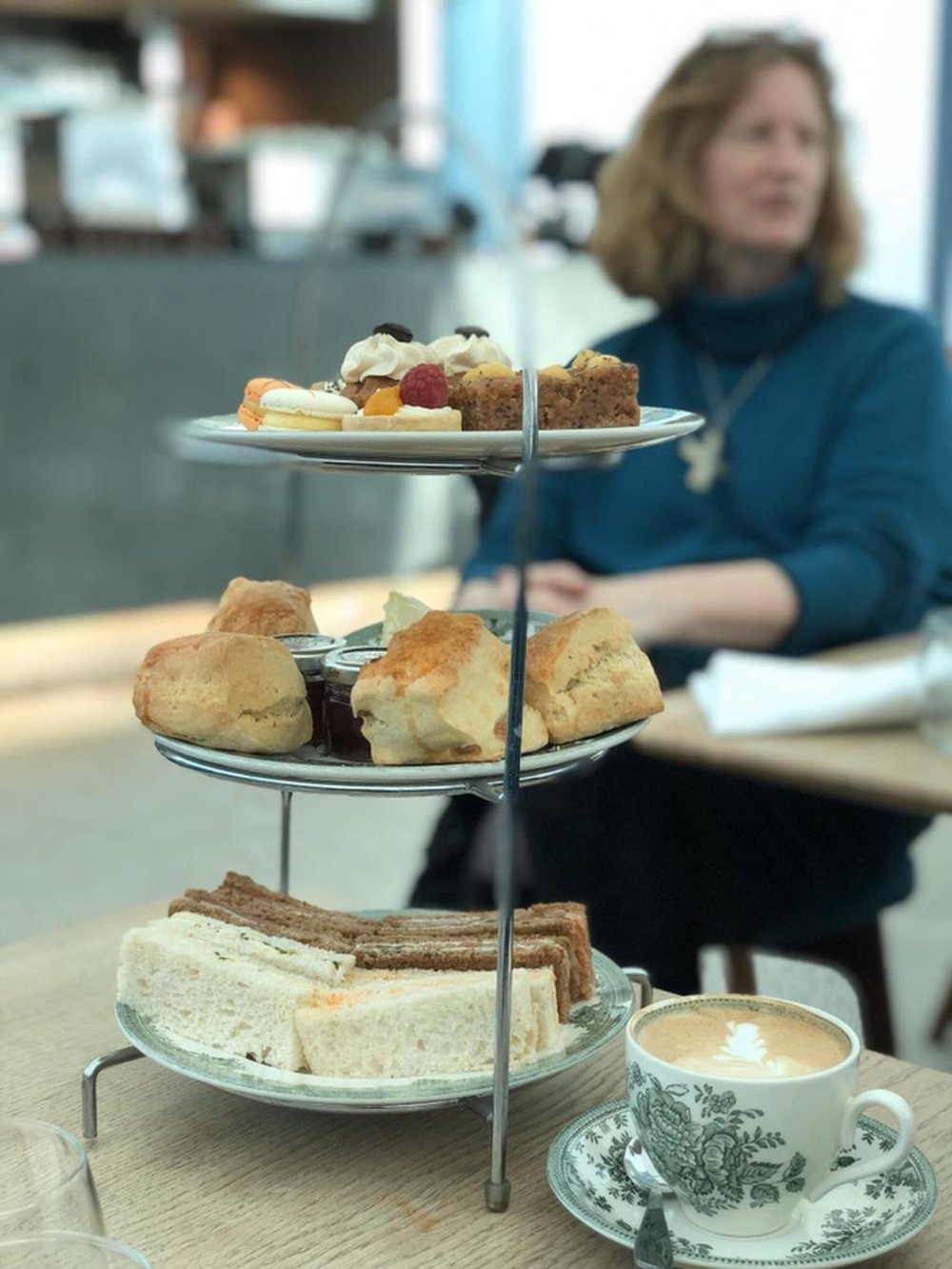 A simple yet filling afternoon tea set spread at the British Museum London