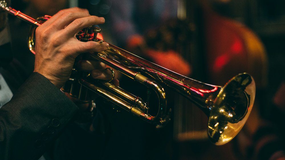 Playing the trumpet at a Jazz Club 