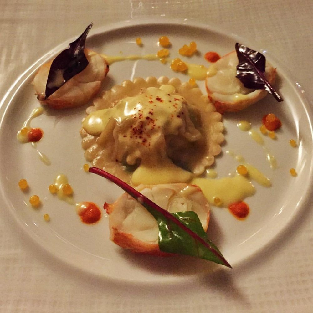 Ravioli dish at the Restaurant Gordon Ramsay