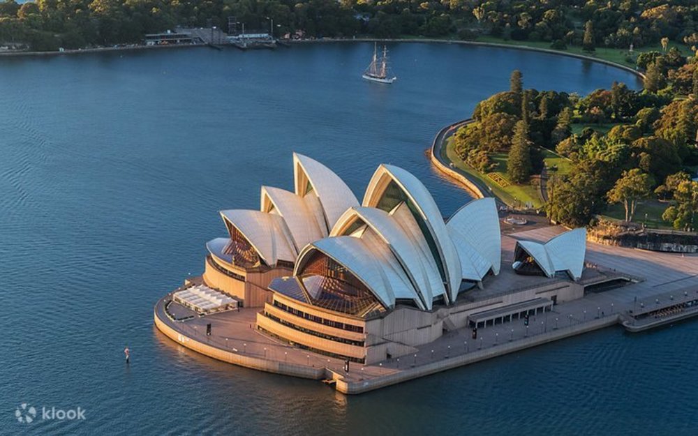 An aerial view of Sydney Opera House 