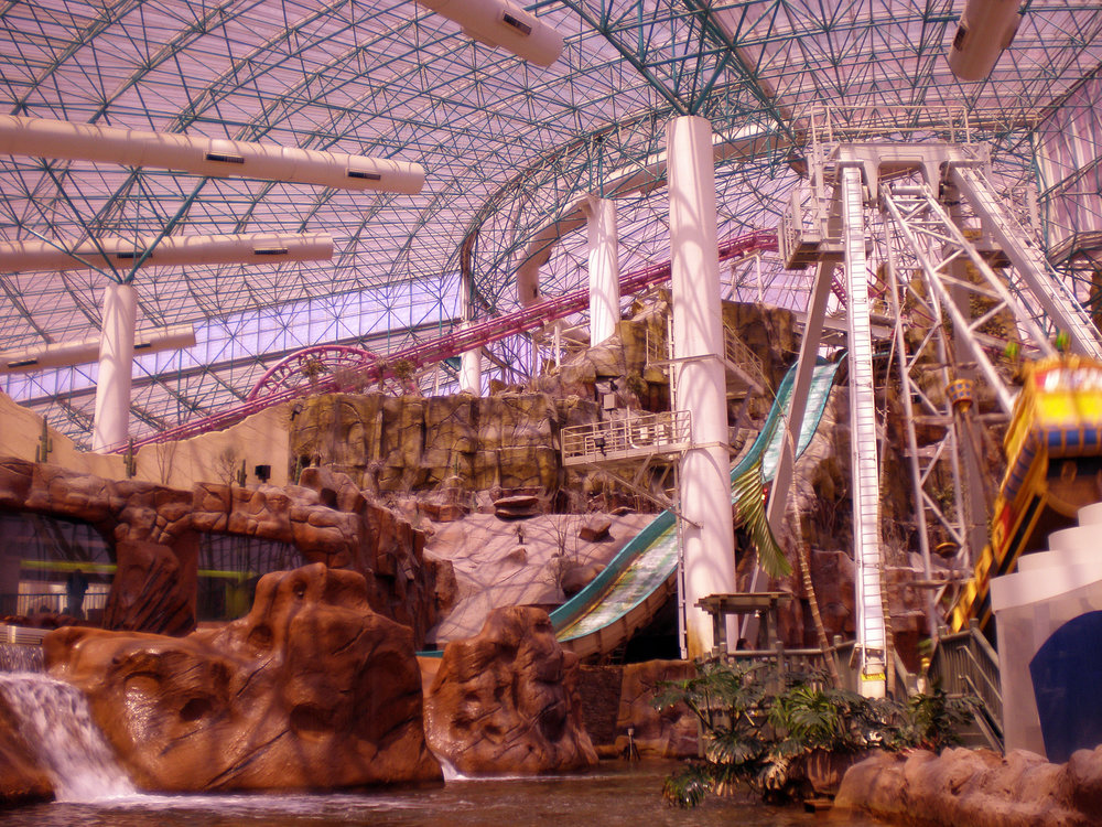 Pink hues inside the Adventuredome | Photo by Miss Shari on Flickr
