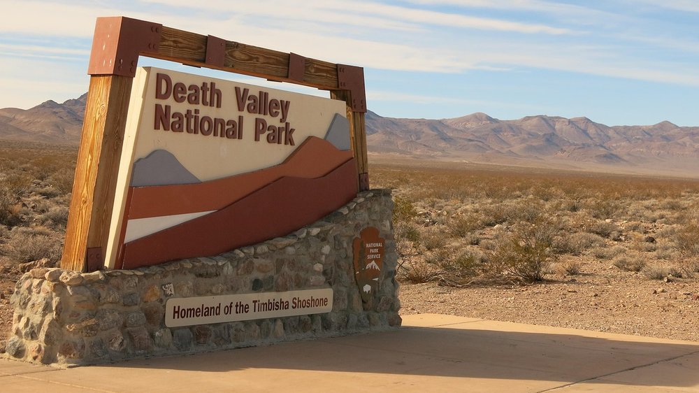 The Death Valley National Park Sign, which you’ll see a few minutes after entering the park.