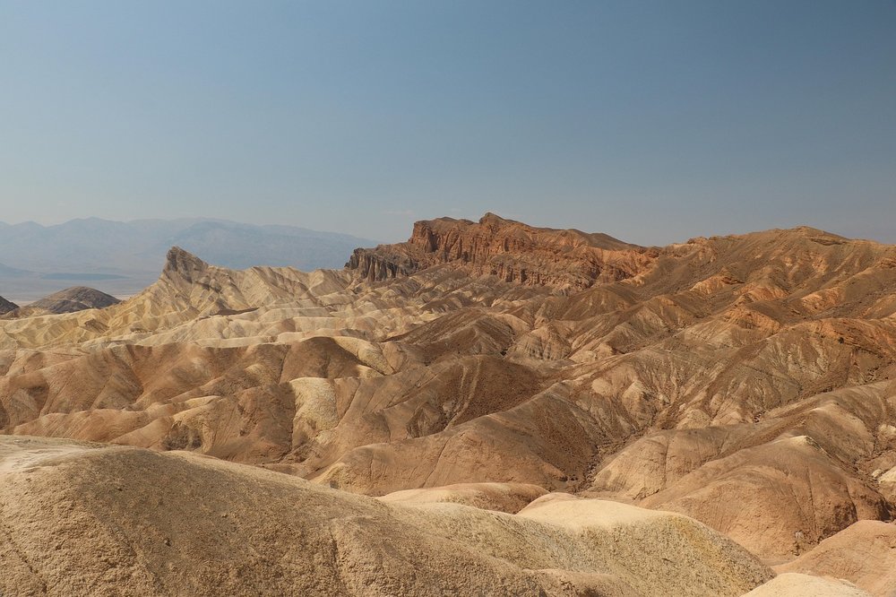 The view from the top of Zabriskie Point