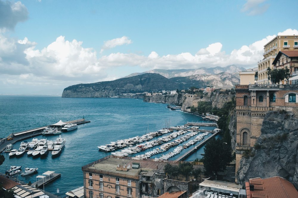 The ferries lining the waters of Sorrento