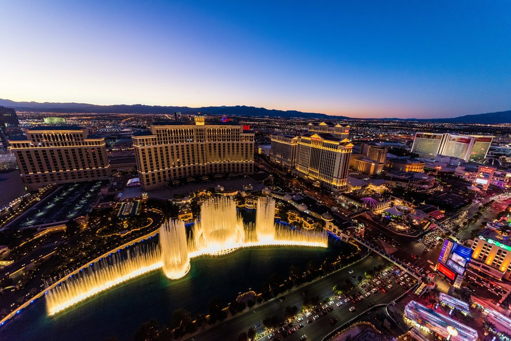 Aerial shot of Las Vegas