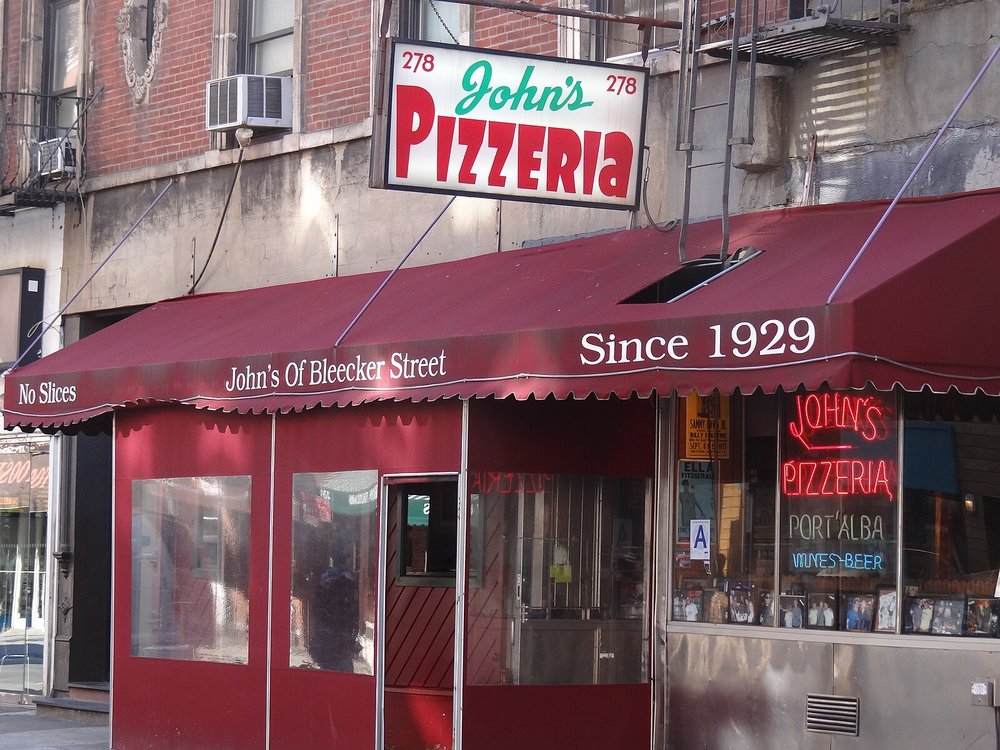 The facade of John's of Bleecker Street Pizzeria