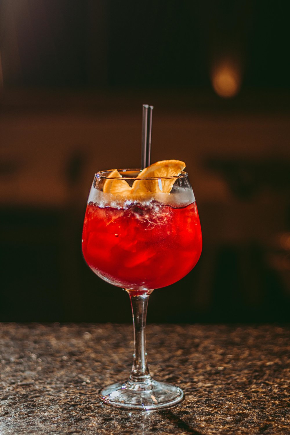 A cold glass of tinto de verano.