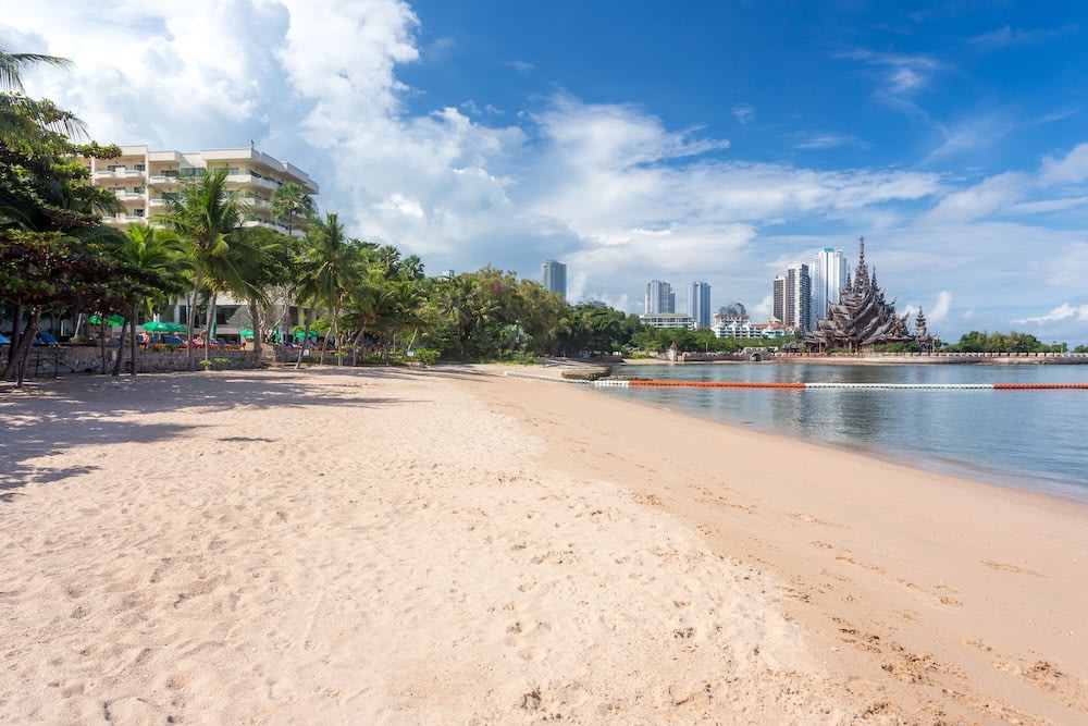 The Sanctuary of Truth photographed from a distance.