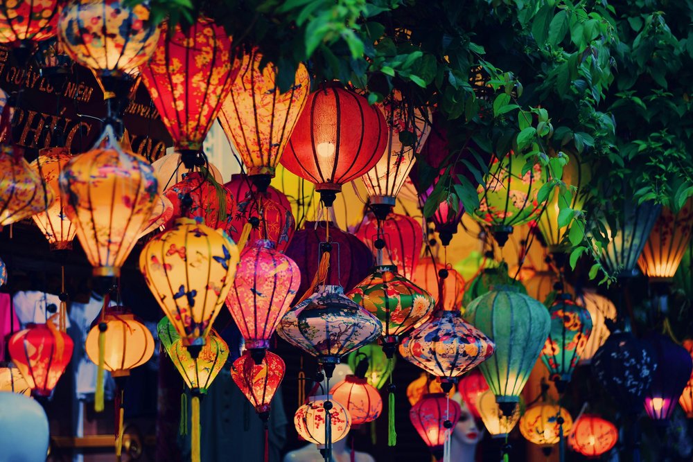 Colorful Hoi An lanterns at night