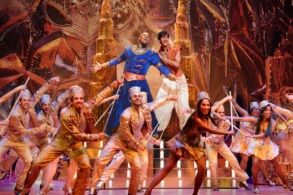 The Aladdin show on stage