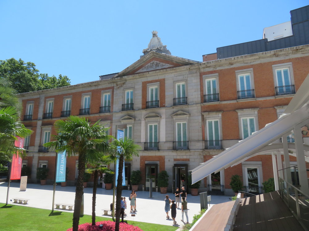 The exterior of the Thyssen Bornemisza National Museum