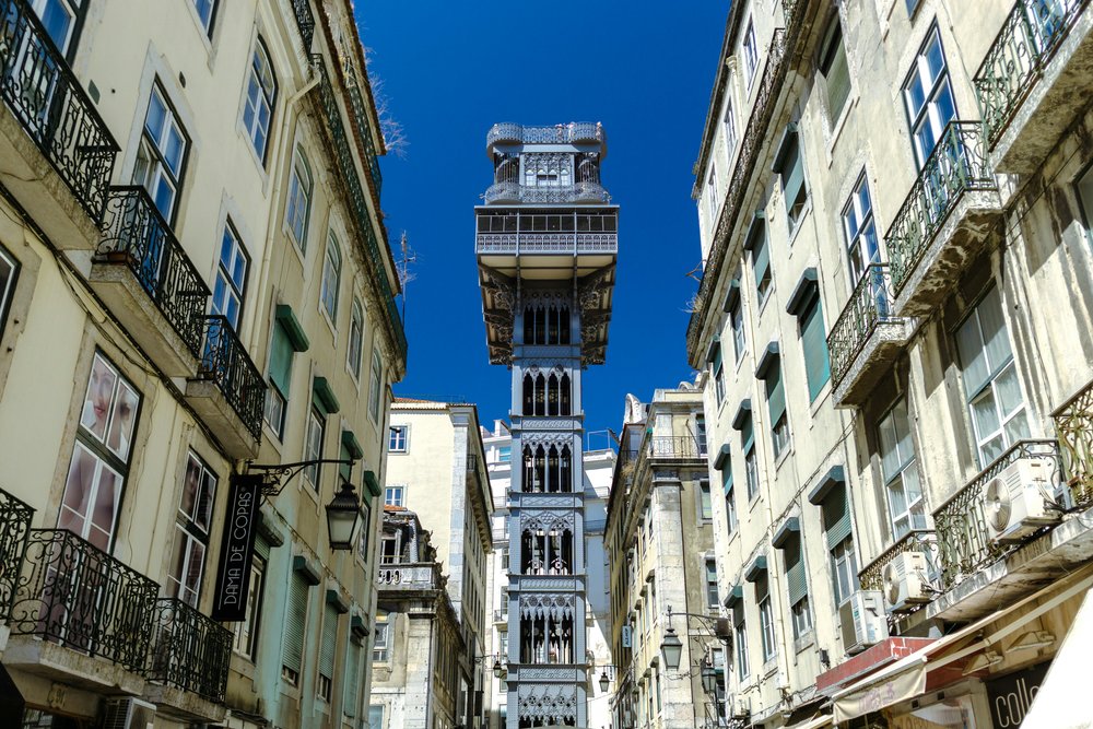 Santa Justa Lift in Lisbon 
