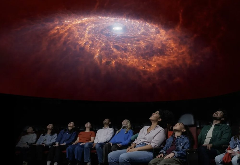 guests at the Museum of Natural History planetarium in nyc 