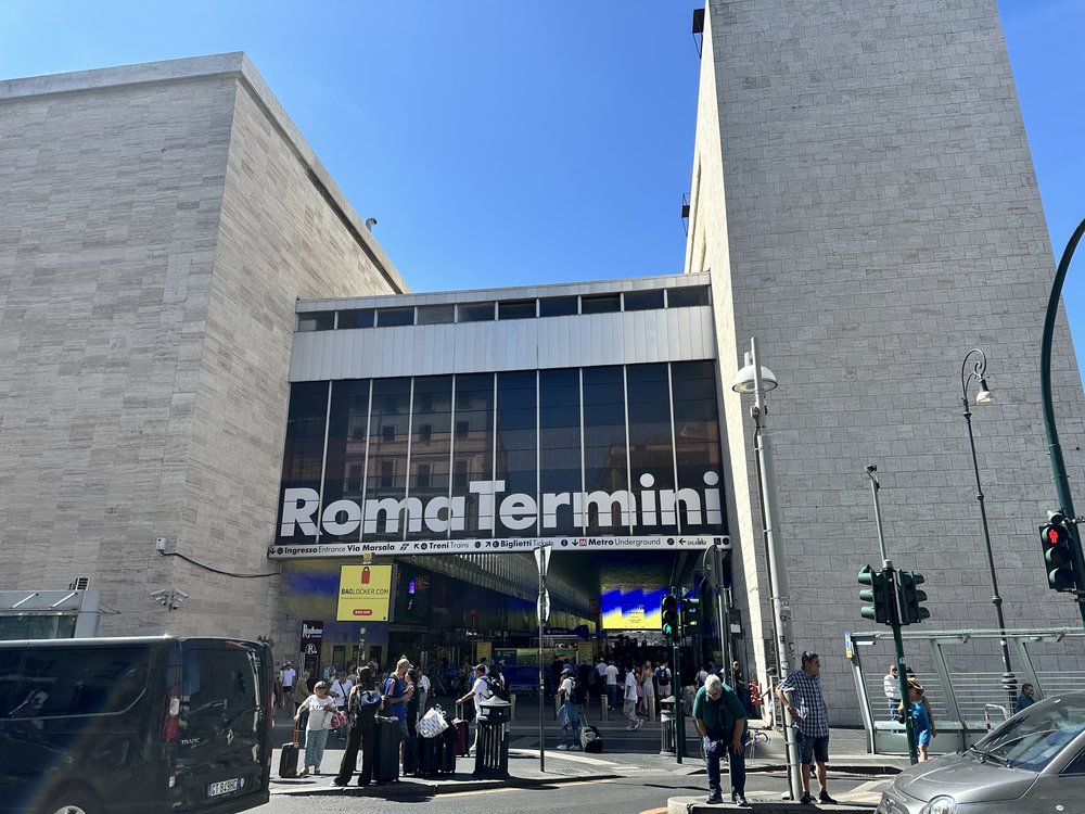 front of Rome Termini Station in rome connected to public transit 