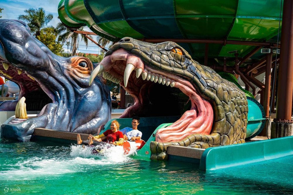 Themed water slide in Columbia Pictures Aquaverse in Pattaya