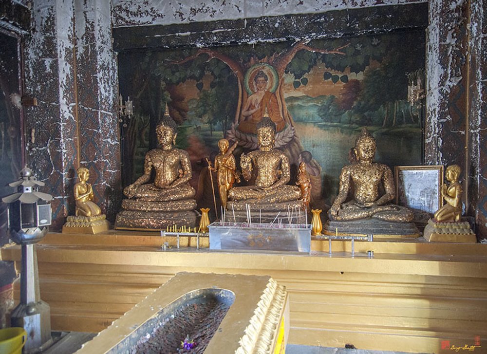 One of the shrines within the Wat Khao Phra Bat Temple in Pattaya