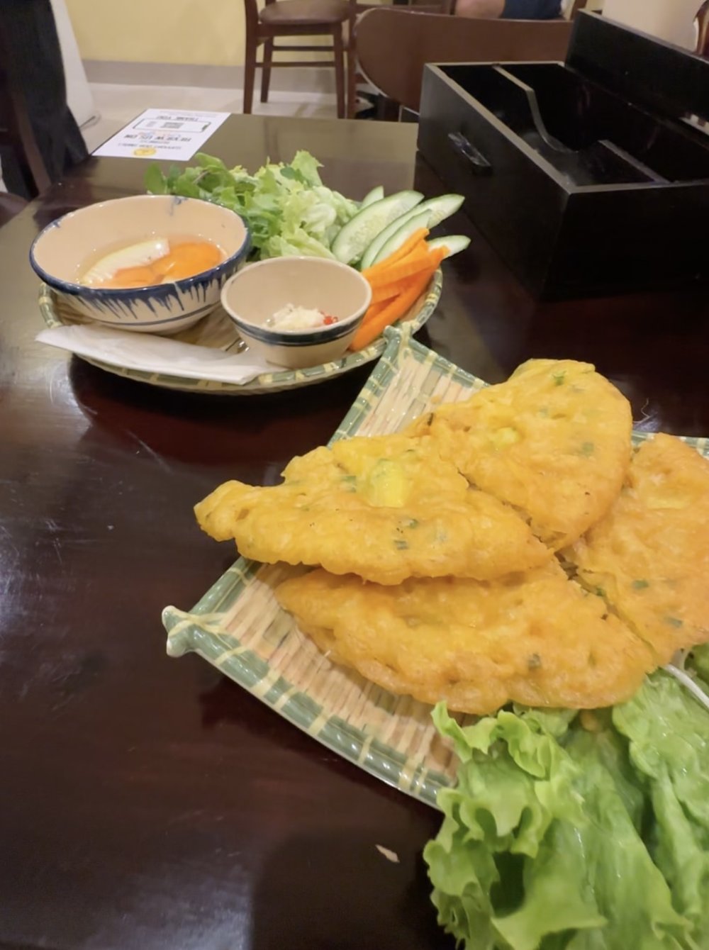 Banh xeo in central market hoi an restaurant