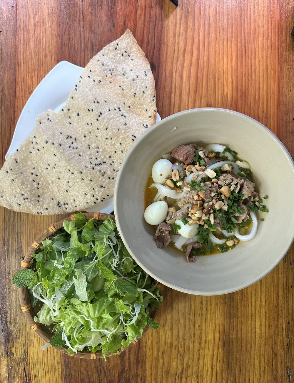 bowl of mi quang central vietnamese dish