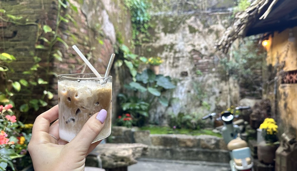 salt coffee at cafe in hoi an vietnam