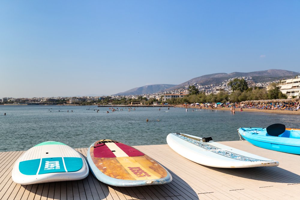 Water sports equipment in Vouliagmeni Beach / Photo Credits: dronepicr on Flickr
