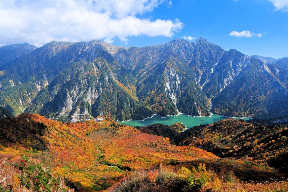 Núi "Alps" Nhật Bản Tateyama Kurobe