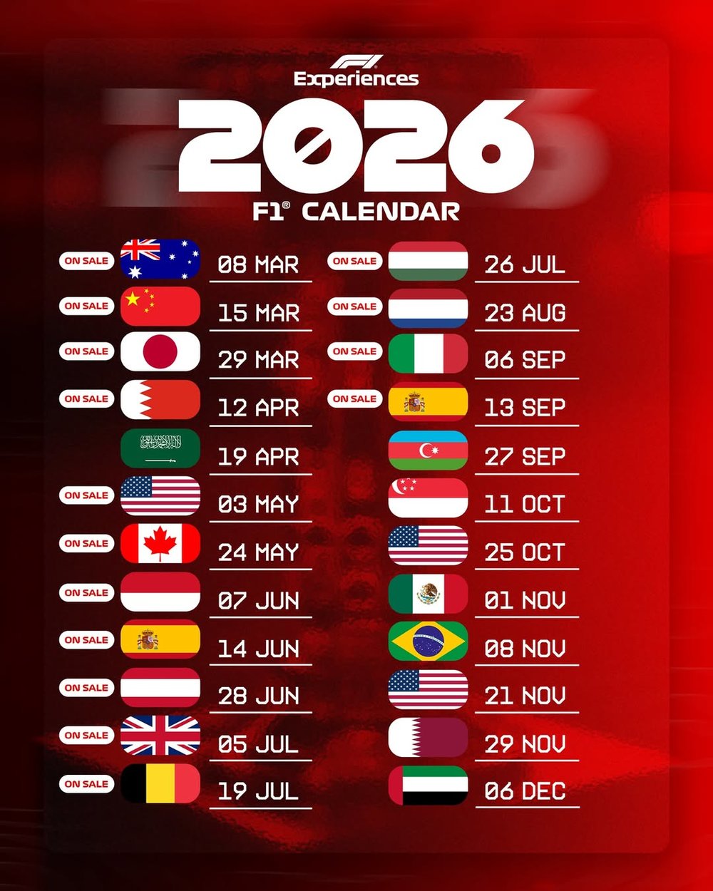 F1 2026賽程,F1 上海,F1 上海2026,F1 中國,F1 上海 2026 門票,F1 上海 2026 門票攻略,F1 上海賽道