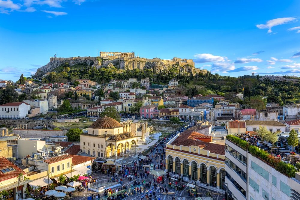 Syntagma Square is home to Greece’s Parliament and the ceremonial Evzones changing of the guard.