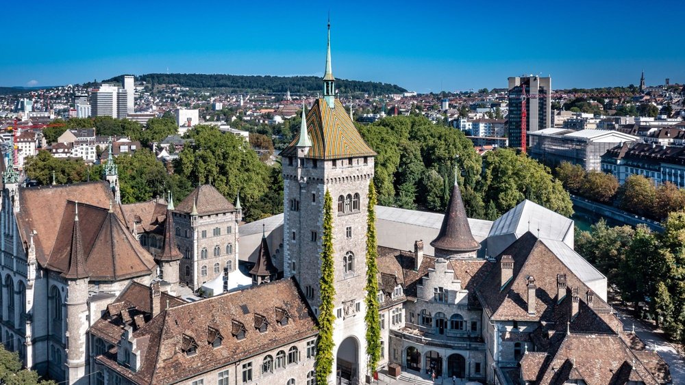 Aerial view of the Swiss National Museum