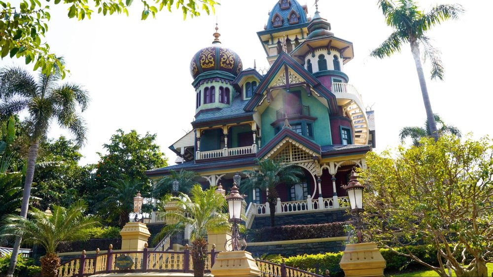 20周年の香港ディズニーランドのクリスマスへ！　家　ヤシの木