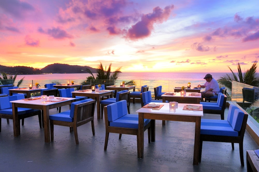 Sunset as seen from The Surface Bar & Restaurant at La Flora Resort.