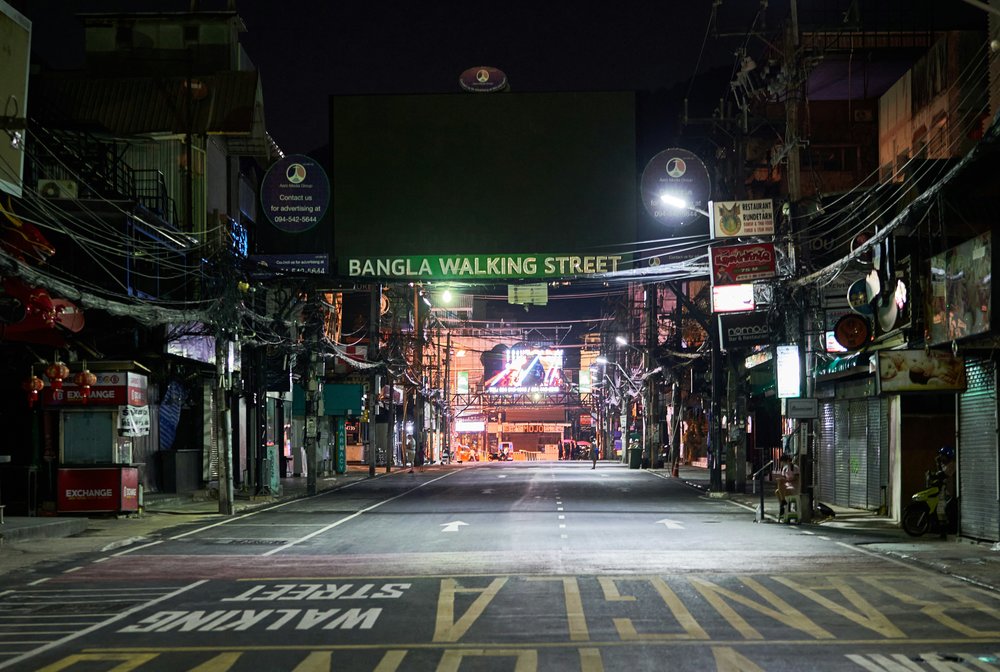 Bangla Walking Street at night.
