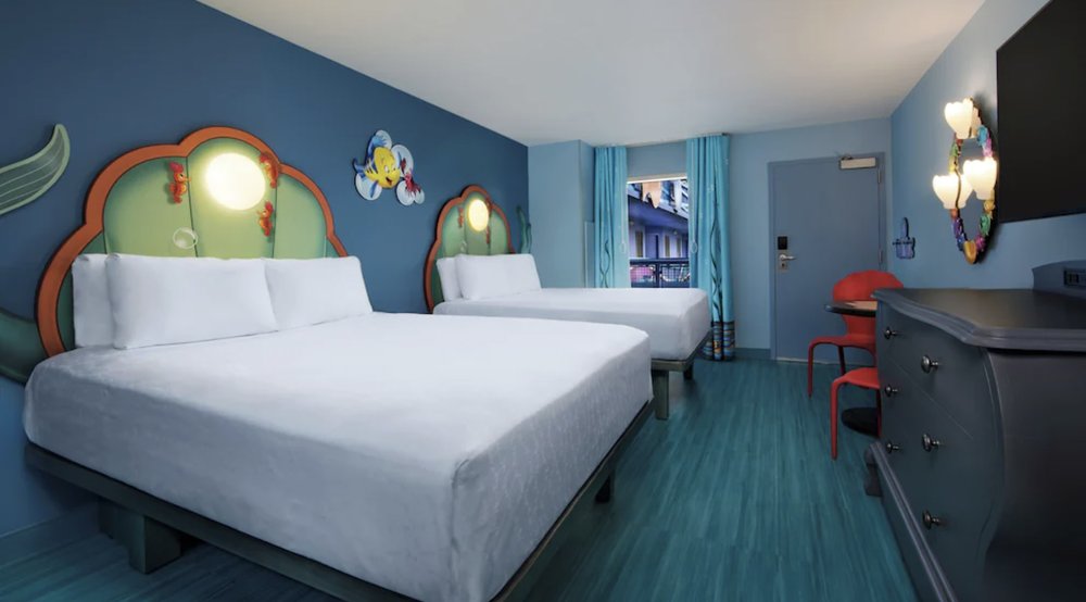 Disney’s art of animation resort and hotel little mermaid themed room