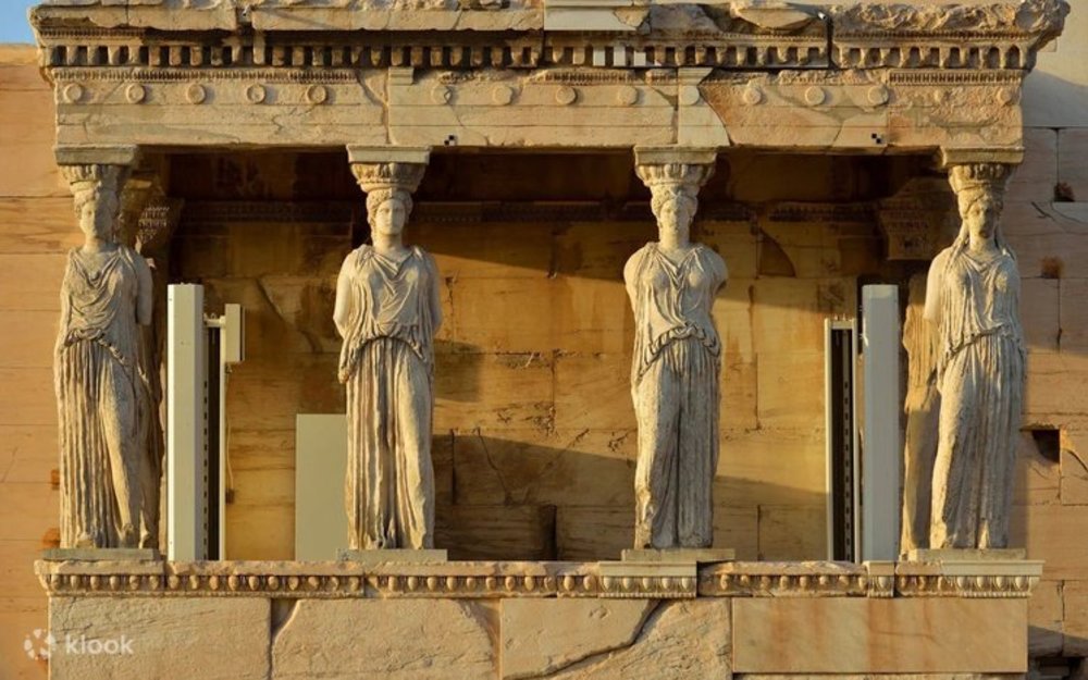 The Porch of the Maidens (or the Caryatid Porch) of the Erechtheion temple