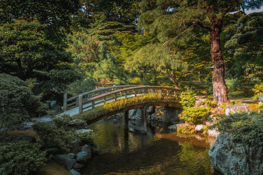 Garden view in Kyoto Imperial Palace Park