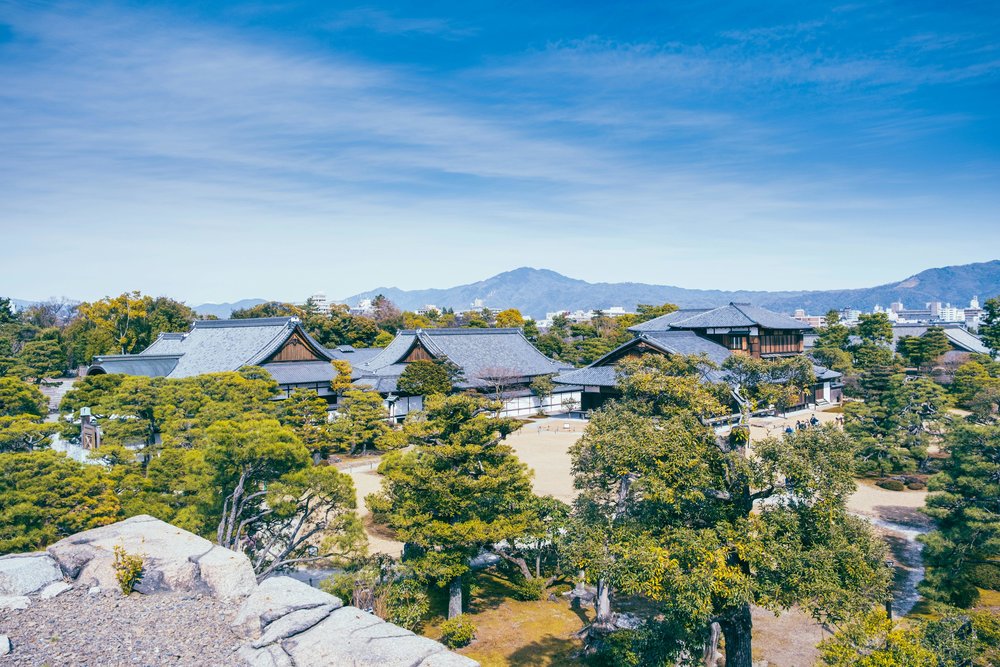 Aerial view of Nijo Castle