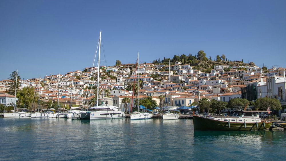 Boats and houses in Poros