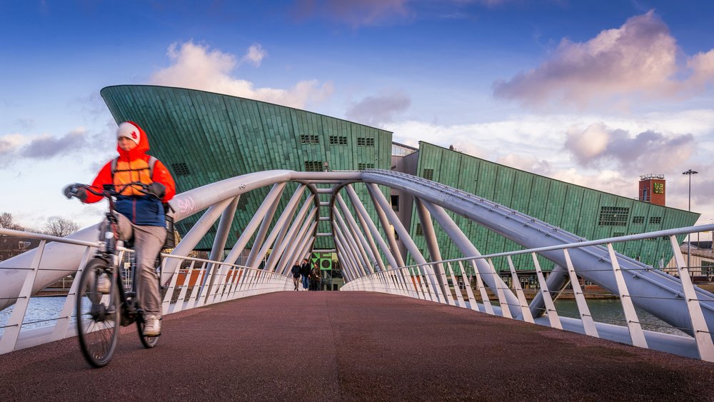 The exterior of the Amsterdam Nemo Science Museum