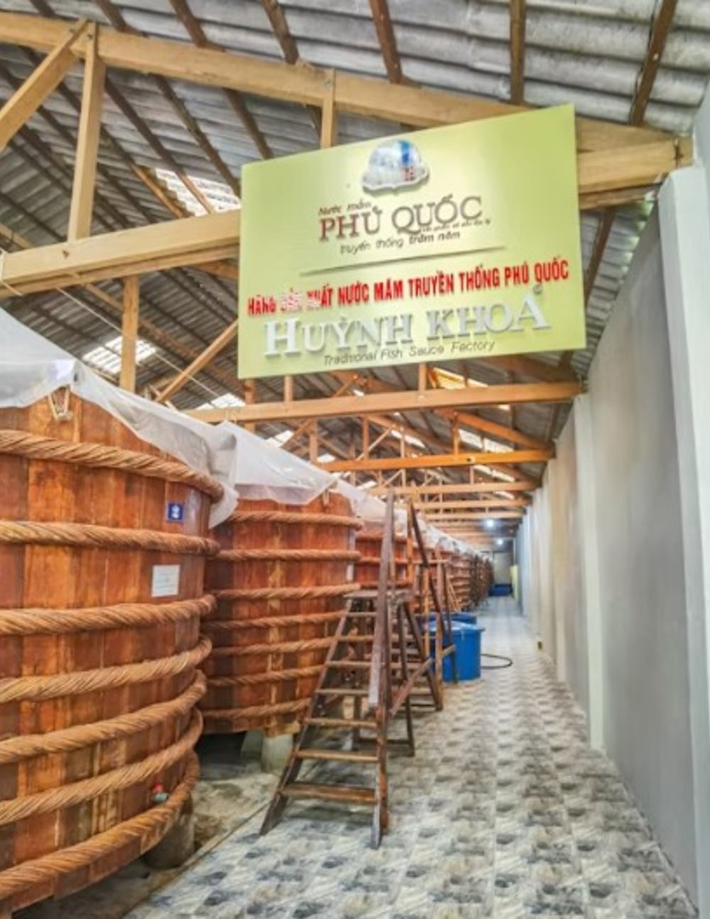 Barrels full of Phu Quoc’s special fish sauce.