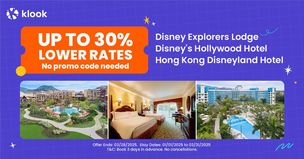 hong kong disneyland  hotels at 30% off