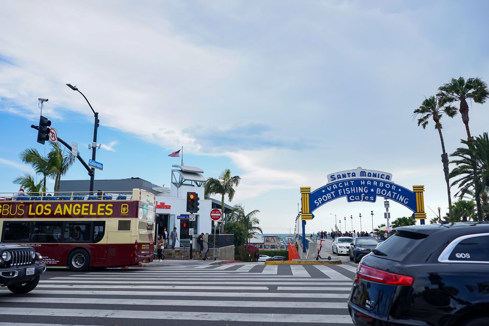 Santa Monica Beach, a popular LA beach