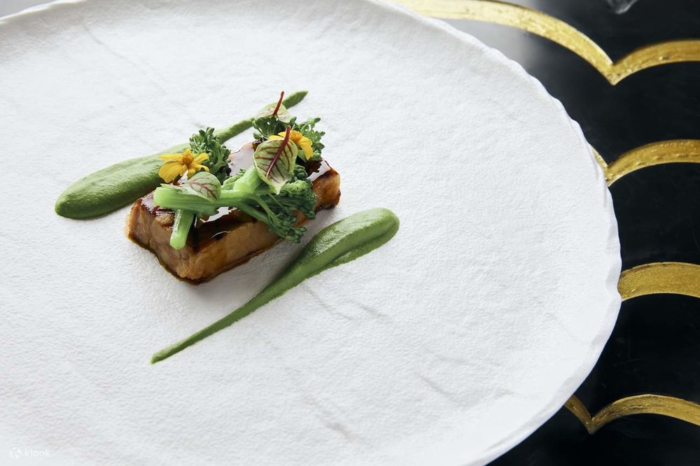 A beautifully plated dish from Pink Pearl restaurant in Phu Quoc