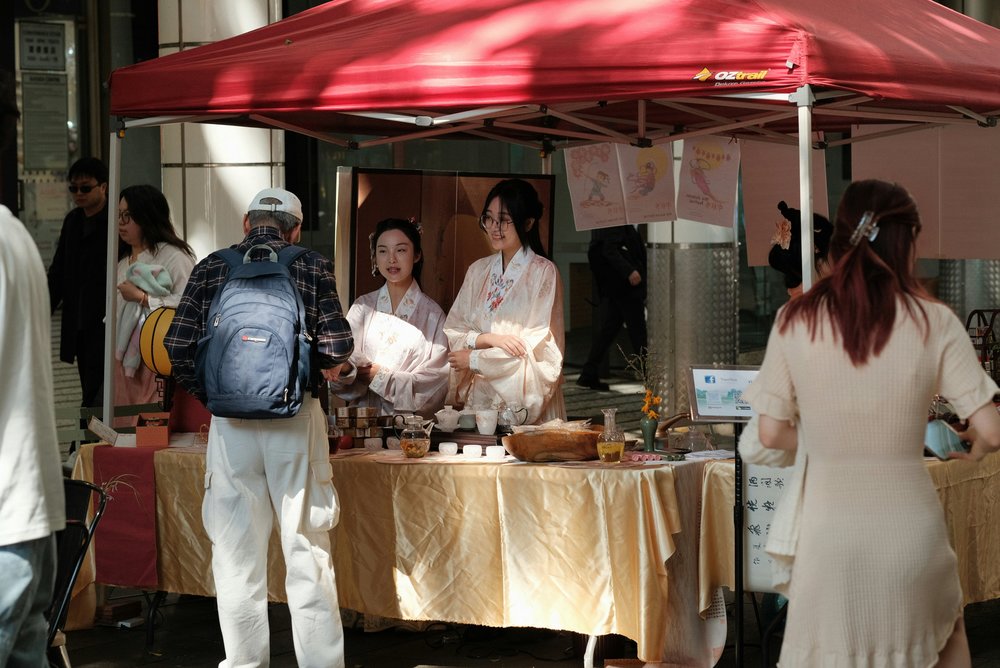 Street food stall in Sydney serving cheap eats and budget-friendly local food