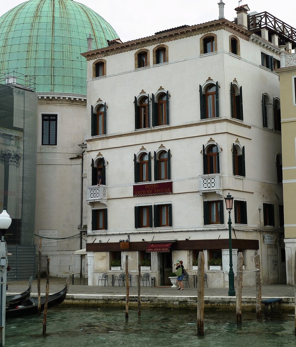 Hotel Antiche Figure Venice exterior with Grand Canal and gondolas